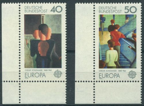Bund 1975 Europa CEPT Gemälde 840/41 Ecke 3 unten links postfrisch (E584)