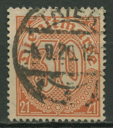 Deutsches Reich Dienstmarken 1920 für Preußen D 20 gestempelt geprüft