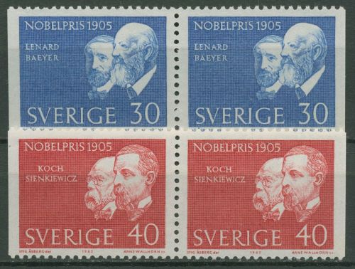 Schweden 1965 Nobelpreisträger Robert Koch 542/43 Dl/Dr Paare postfrisch