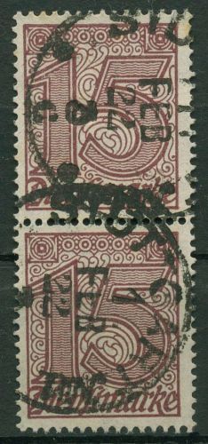 Dt. Reich Dienst 1920 ohne Ablösungsziffer D 25 senkrechtes Paar gestempelt