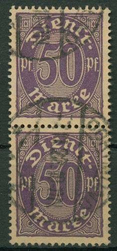 Dt. Reich Dienst 1920 ohne Ablösungsziffer D 29 senkrechtes Paar gestempelt