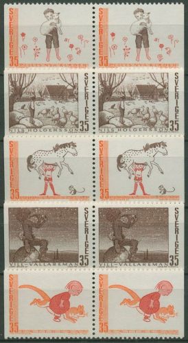 Schweden 1969 Märchen Nils Holgersson Pippi Langstrumpf 657/61 Paare postfrisch