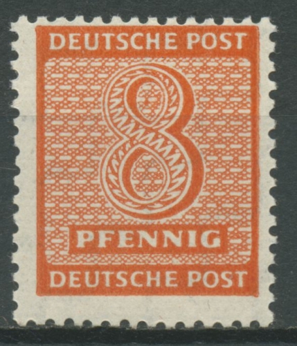 SBZ West-Sachsen Freimarken Ziffern mit Plattenfehler 130 X w I postfrisch