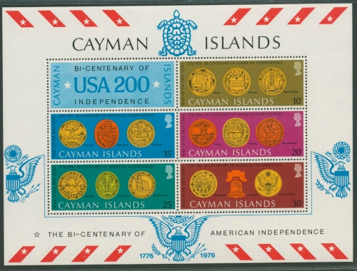 Cayman-Islands 1976 200 Jahre USA Block 10 postfrisch (C21969)