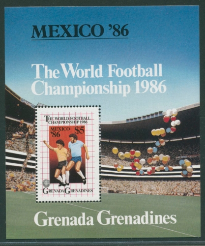Grenada-Grenadinen 1986 Fußball-WM Mexiko Block 106 postfrisch (C21964)
