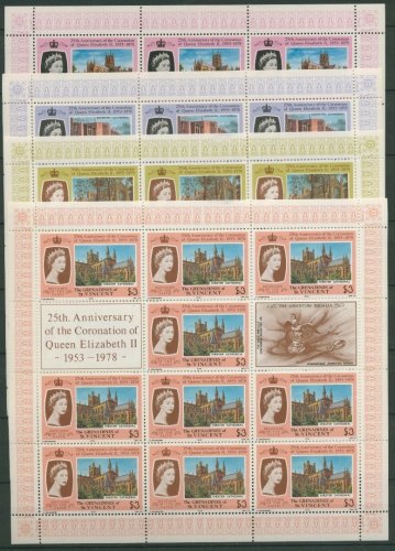 St. Vincent - Grenadinen 1978 Queen Elisabeth 152/55 Klb postfrisch (SG22018)