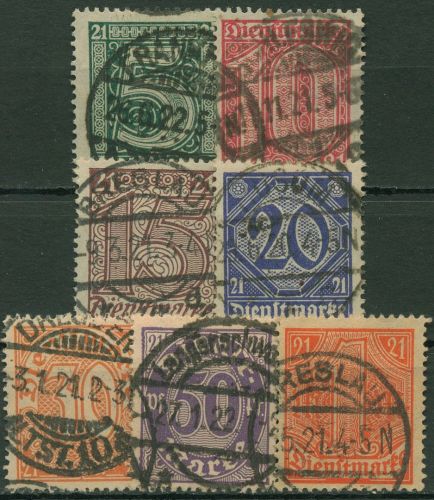 Deutsches Reich Dienst 1920 für Preußen Abl.-ziffer 21, D 16/22 TOP-Stempel