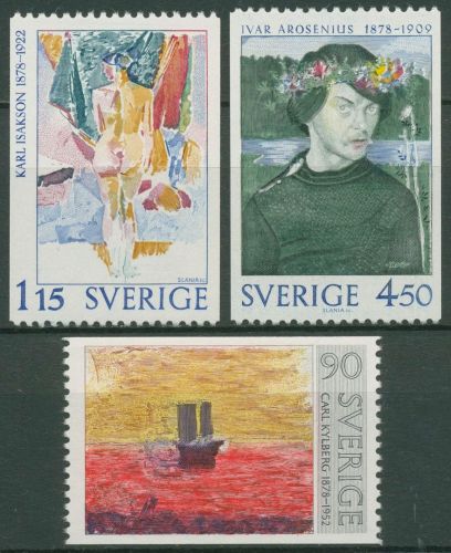 Schweden 1978 Kunst Gemälde 1034/36 postfrisch