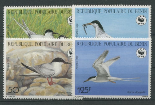 Benin 1989 WWF Naturschutz Vögel Rosenseeschwalbe 476/79 postfrisch