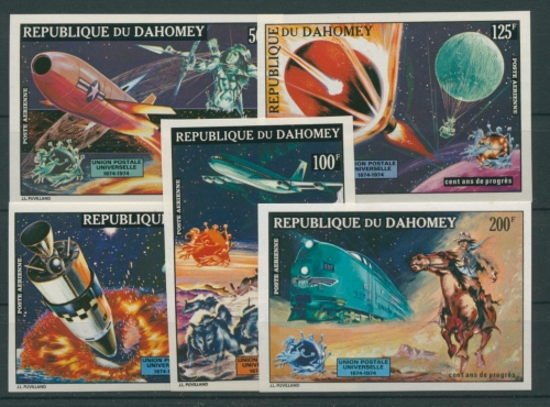 Dahomey 1974 100 Jahre Weltpostverein UPU 580/84 B postfrisch