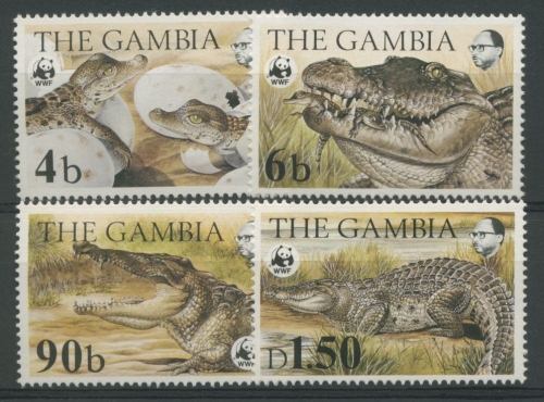 Gambia 1984 WWF Naturschutz Nilkrokodil 517/20 postfrisch