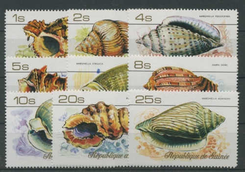 Guinea 1977 Meeresschnecken 767/75 A postfrisch