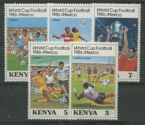 Kenia 1986 Fußballweltmeisterschaft Mexiko 360/4 postfrisch