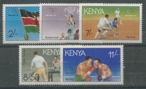 Kenia 1991 Olympische Sommerspiele in Barcelona 536/40 postfrisch