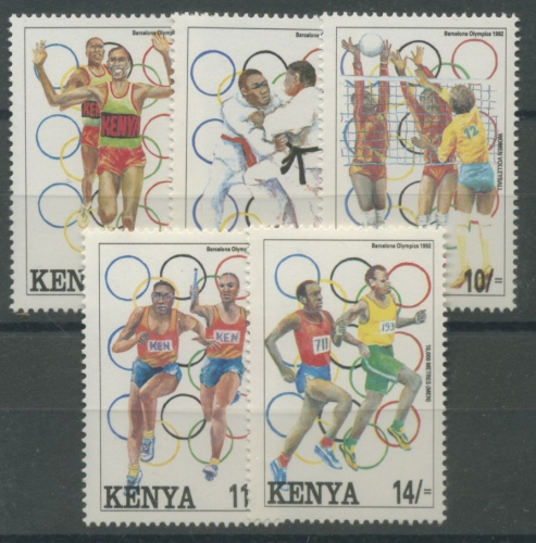 Kenia 1992 Olympische Sommerspiele in Barcelona 560/64 postfrisch