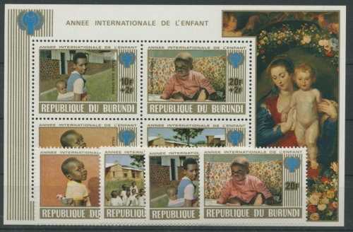 Burundi 1979 Jahr des Kindes Block 1497/00 Block 109 A postfrisch (R22030)