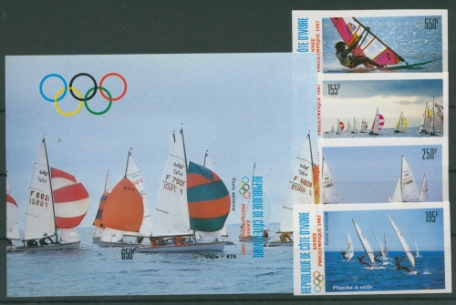 Elfenbeinküste 1987 Vorolympisches Jahr 950/53 B Block 29 B postfrisch (R22034)