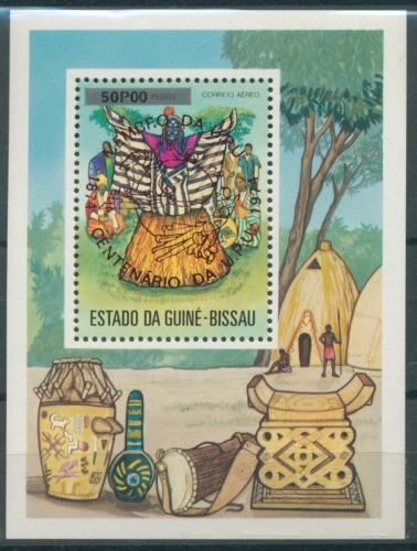 Guinea-Bissau 1976 100 Jahre Weltpostverein UPU Block 11 bA postfrisch (C22133)