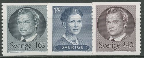 Schweden 1981 König Carl XVI. Gustav & Königin Silvia 1149/51 postfrisch