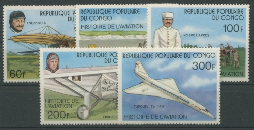 Kongo (Brazzaville) 1977 Luftfahrt Flugzeuge 593/97 postfrisch
