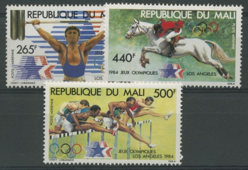 Mali 1984 Olympische Spiele Los Angeles Gewichtheben Reiten 995/97 postfrisch