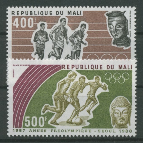Mali 1987 Olympische Sommerspiele Seoul Fußball Laufen 1094/95 postfrisch