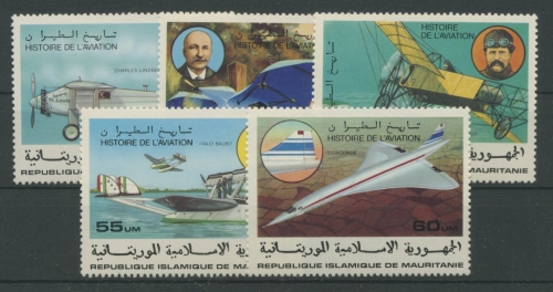 Mauretanien 1977 Geschichte der Luftfahrt 576/80 postfrisch