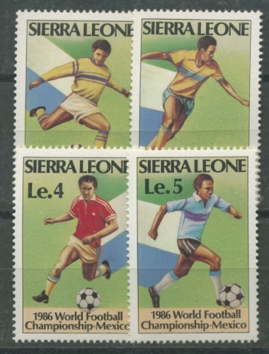 Sierra Leone 1986 Fußball-WM Mexiko 873/76 postfrisch