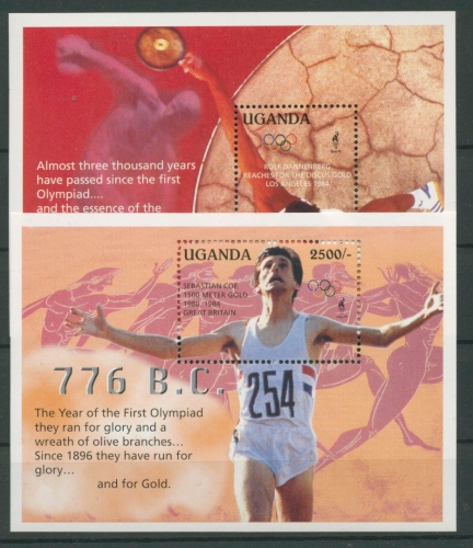 Uganda 1995 Olympische Sommerspiele Atlanta Block 238/39 postfrisch (C22266)