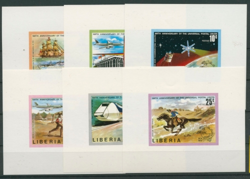 Liberia 1974 100 Jahre Weltpostverein 907/12 B als Blocks postfrisch (C22332)