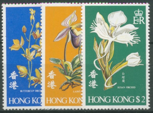 Hongkong 1977 Orchideen 341/43 postfrisch