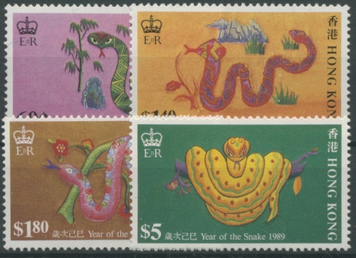 Hongkong 1989 Chinesisches Neujahr Jahr der Schlange 555/58 postfrisch