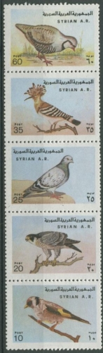 Syrien 1978 Vögel Zusammendruck 1394/98 ZD postfrisch (C10852)
