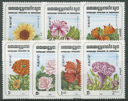 Kambodscha 1983 Blumen 510/16 postfrisch