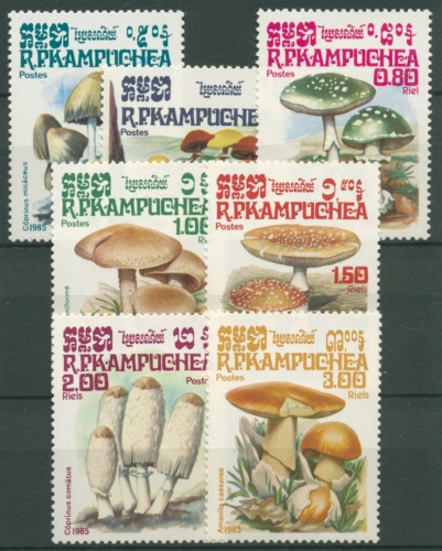 Kambodscha 1985 Pilze 648/54 postfrisch