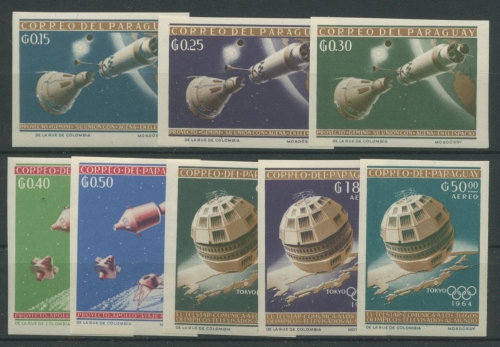 Paraguay 1964 Weltraumforschung Olympia Sommerspiele Tokio 1303/10 postfrisch