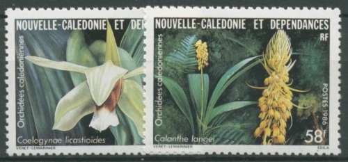 Neukaledonien 1986 Orchideen 784/85 postfrisch