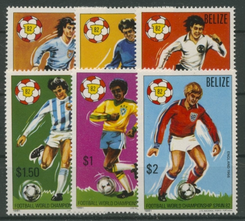 Belize 1981 Fußball-WM Spanien Spieler 614/19 postfrisch