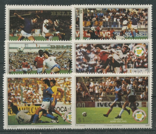 Belize 1982 Fußball-WM Spanien 688/93 postfrisch