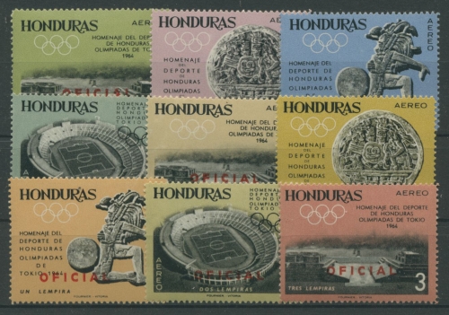 Honduras 1964 Dienstmarken D 230/38 postfrisch
