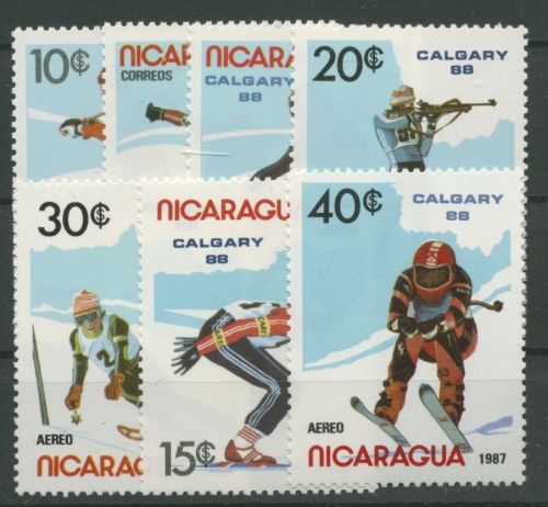 Nicaragua 1987 Olympia Winterspiele Calgary 2738/44 postfrisch