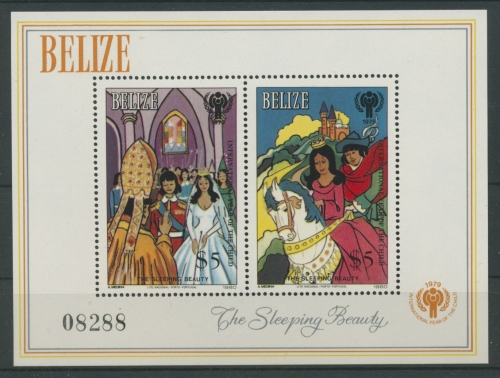 Belize 1980 Jahr des Kindes Märchen Dornröschen Block 23 postfrisch (C22511)