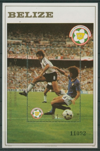 Belize 1982 Fußball-WM in Spanien Block 55 postfrisch (C22516)