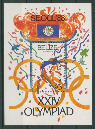 Belize 1988 Olympiade Seoul Block 96 postfrisch (C22520)