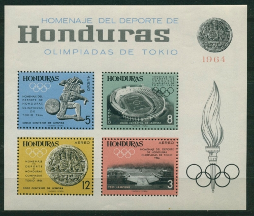 Honduras 1964 Olympiade Tokio Block 6 A postfrisch (C22481)