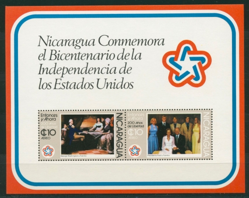 Nicaragua 1976 200 Jahre USA Präsidenten Block 93 postfrisch (C22426)