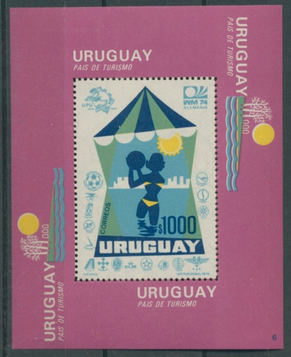 Uruguay 1974 Tourismus Block 20 postfrisch (C22522)