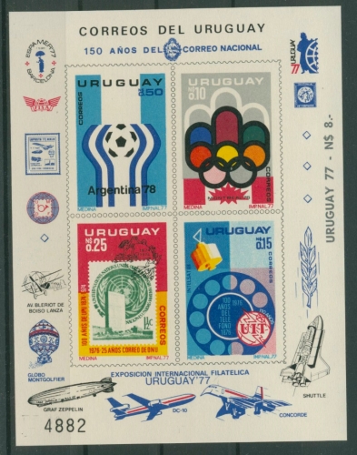 Uruguay 1976 Jahresereignisse 1402/05 postfrisch Sonderblock (C22552)