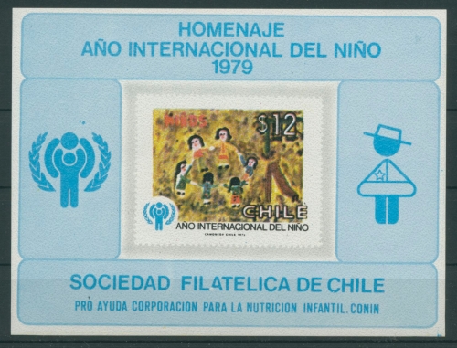 Chile 1979 Jahr des Kindes 915 Gedenkblatt postfrisch o.G. (C22807)
