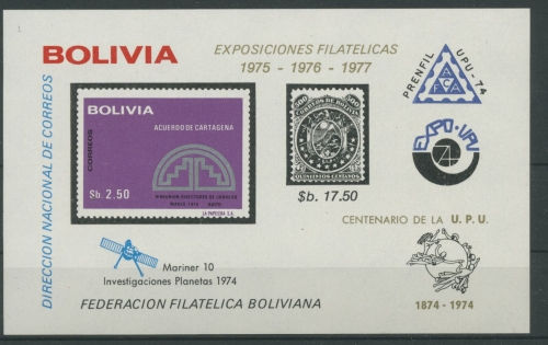 Bolivien 1975 Jahresereignisse Block 53 postfrisch (C22831)